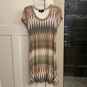 Karen Kane.  Small, multicolored, lightweight.